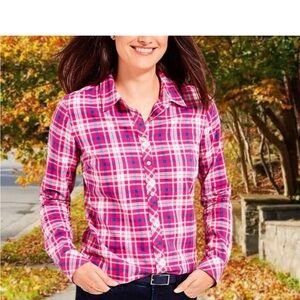 Talbots Cotton Plaid Women's Shirt